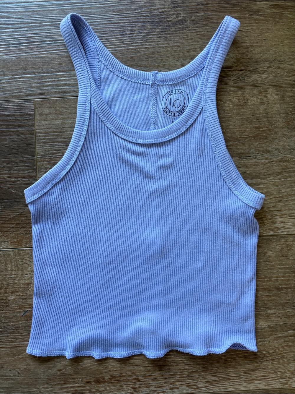 Urban Outfitters Lilac Ribbed Crop Tank Top